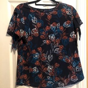 Blue printed top
